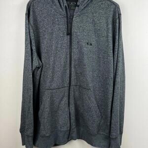 Vintage Oakley Software Logo Zip Up Hoodie Sweatshirt Sz L